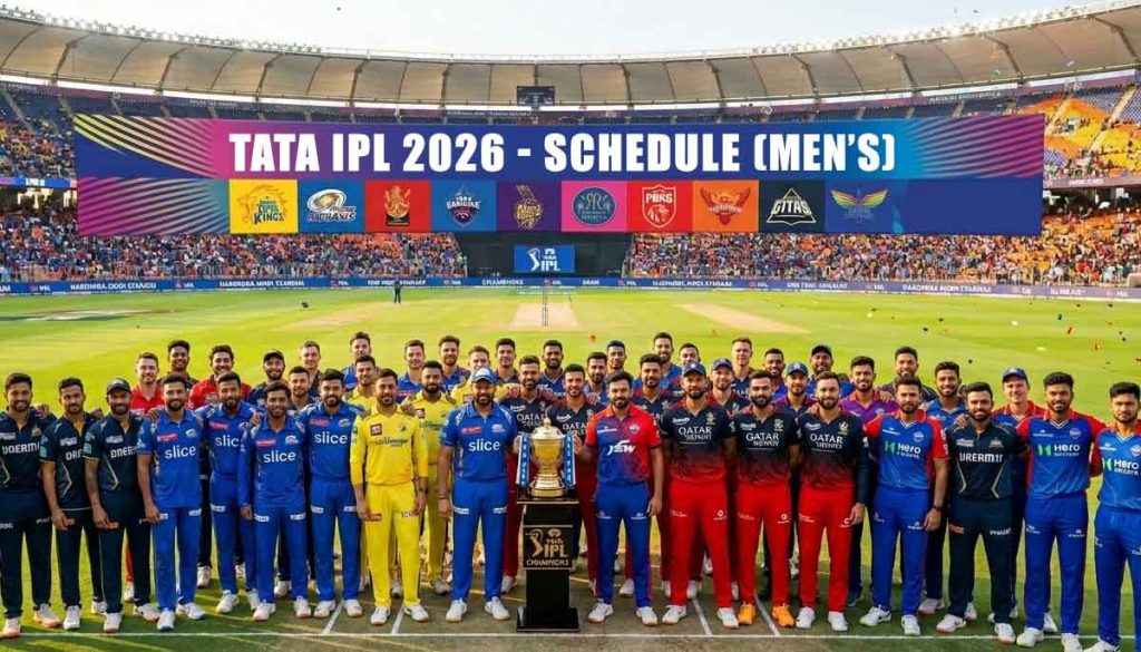 Men's Tata IPL 2026 - Full Schedule of All 10 Teams