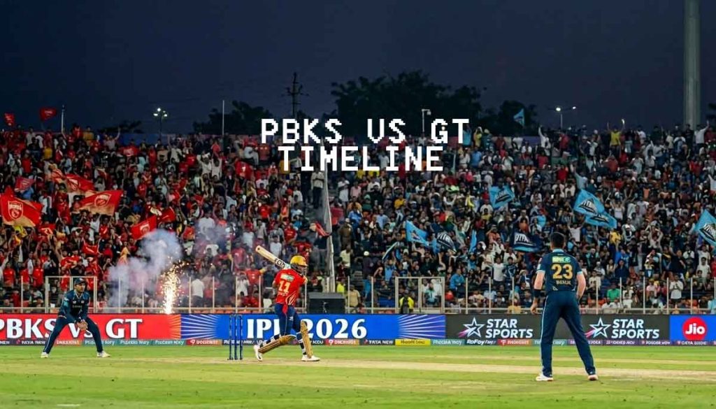 pbks vs gt timeline - ipl stats so far