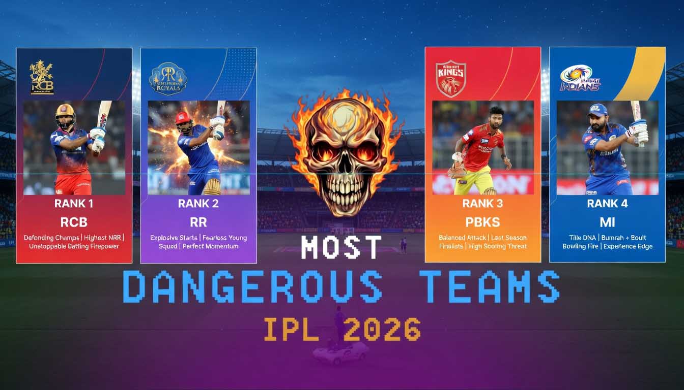 Most dangerous teams of IPL 2026
